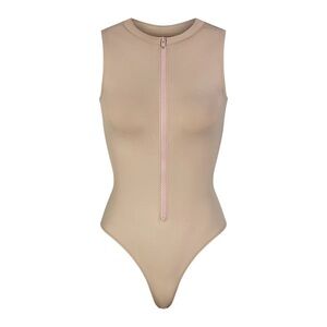 SKIMS ZIP FRONT SLEEVELESS ONE PIECE size medium